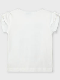 T-shirt grupo meninas Crú        (Creme / Pérola)  para Menina - Mayoral