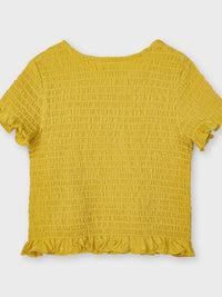 Blusa plissada Mostarda   (Amarelo)  para Menina - Mayoral
