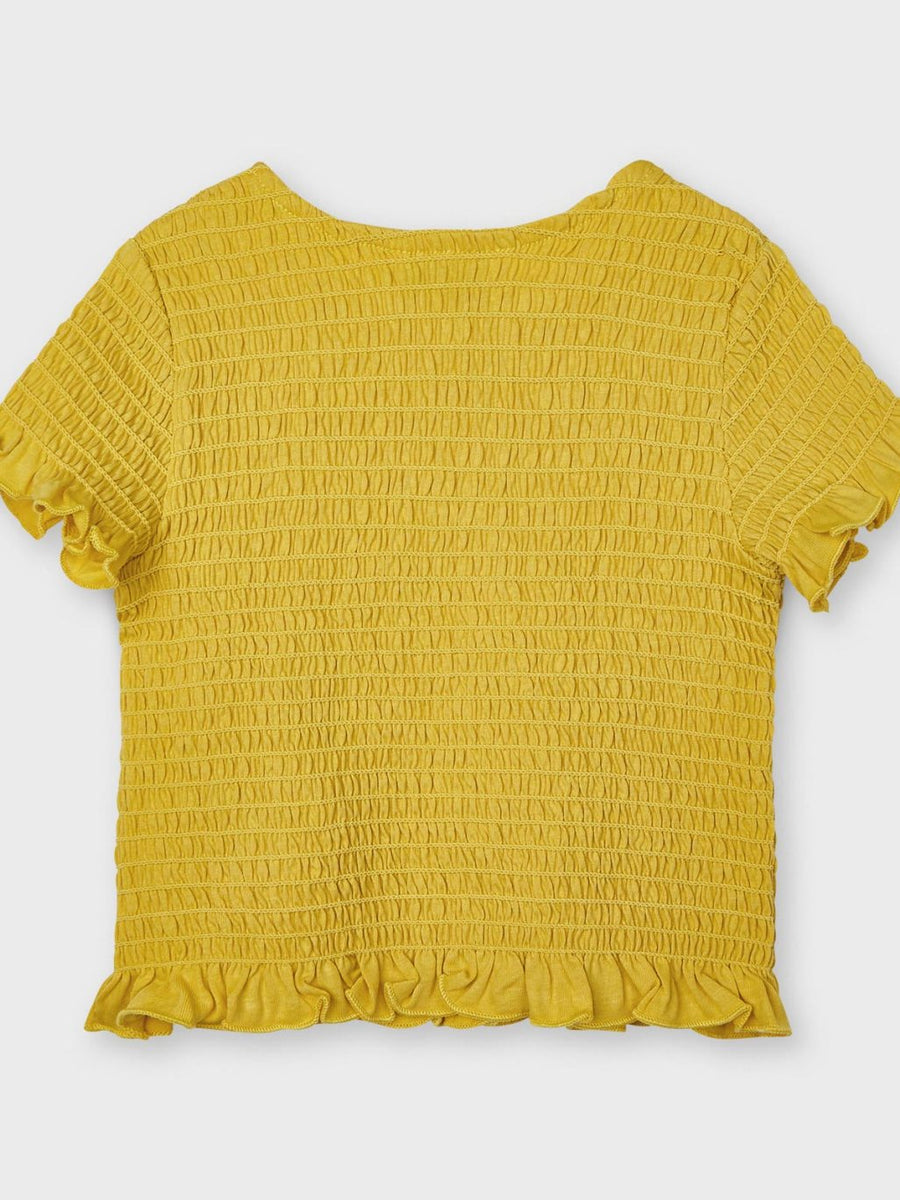 Blusa plissada Mostarda   (Amarelo)  para Menina - Mayoral