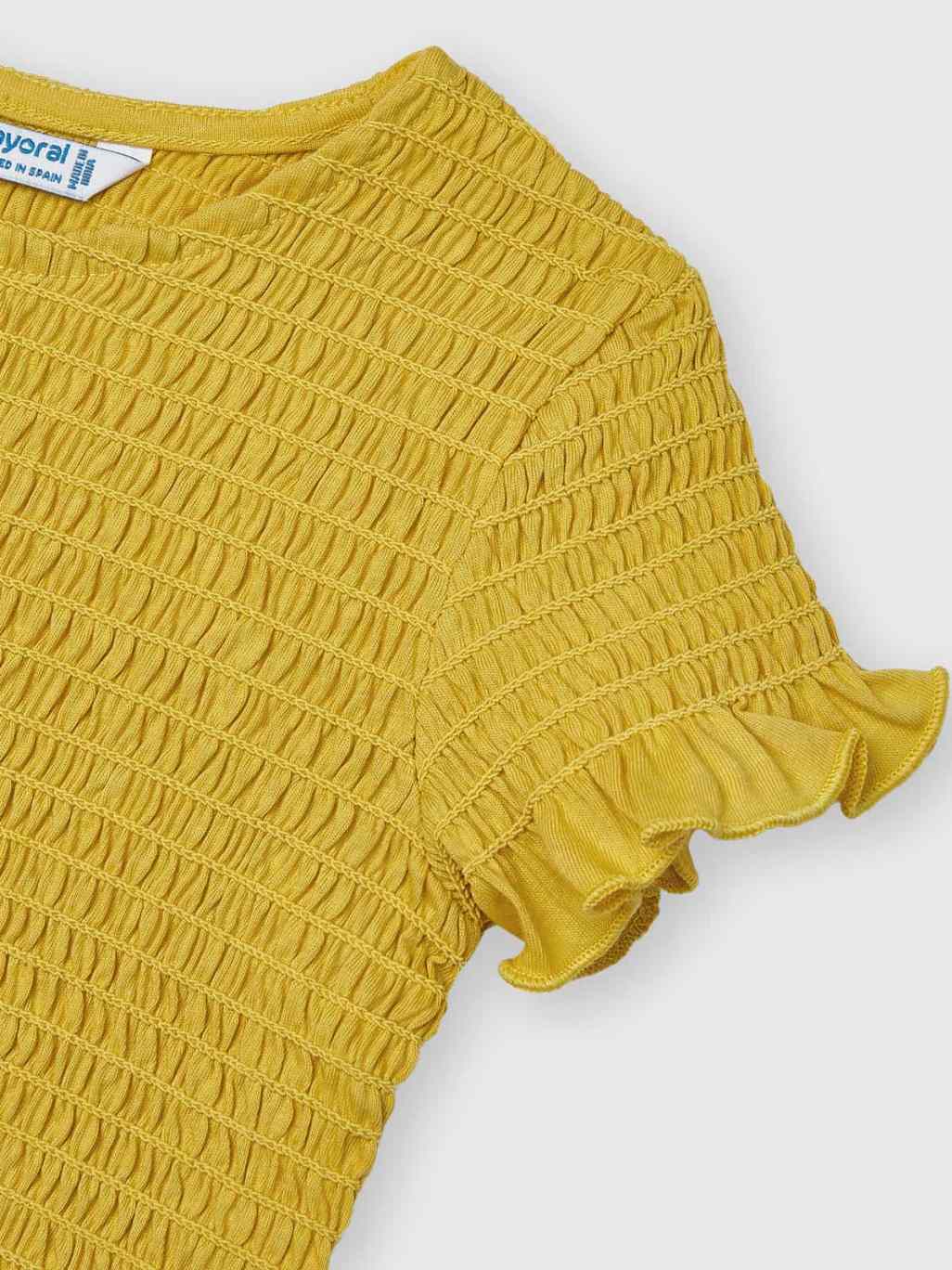Blusa plissada Mostarda   (Amarelo)  para Menina - Mayoral