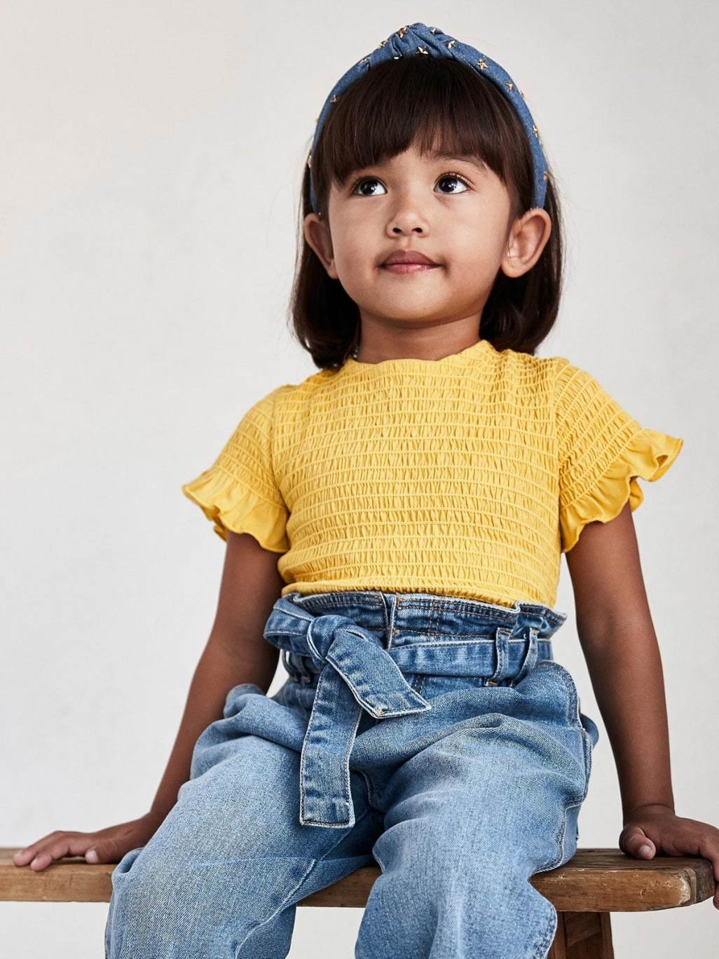Blusa plissada Mostarda   (Amarelo)  para Menina - Mayoral