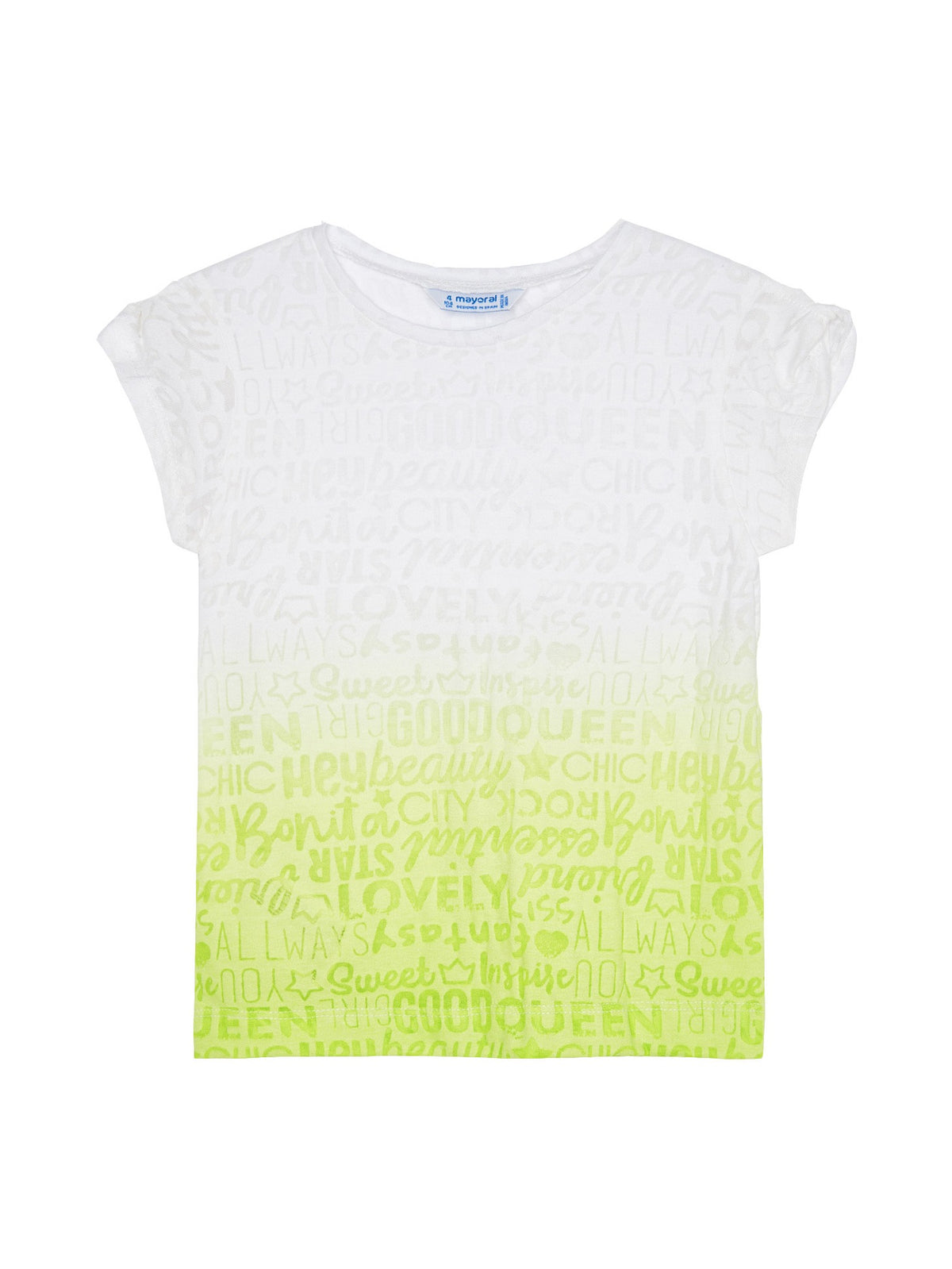 Blusa tye dye Lima       (Verde Alface)  para Menina - Mayoral