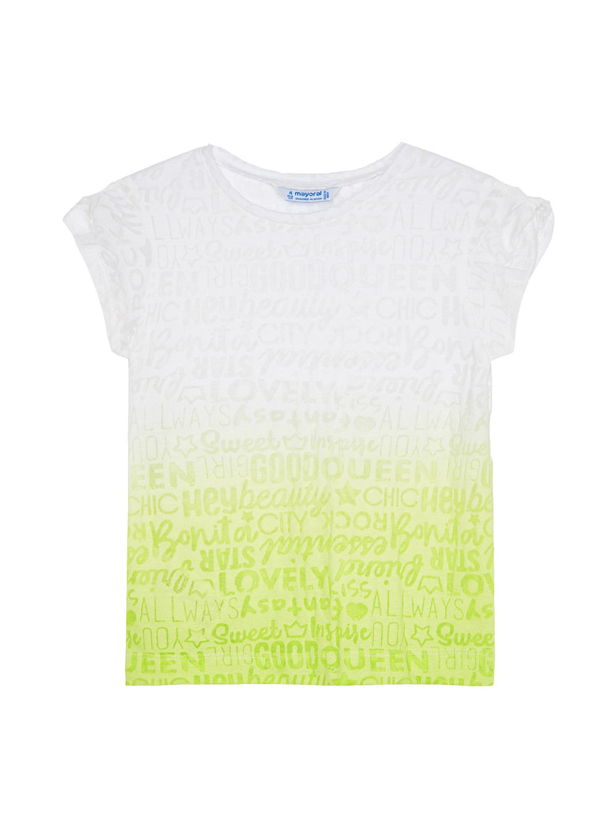 Blusa tye dye Lima       (Verde Alface)  para Menina - Mayoral