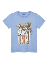 T-shirt "weekend vibes" Lavanda    (Celeste)  para Menino - Mayoral