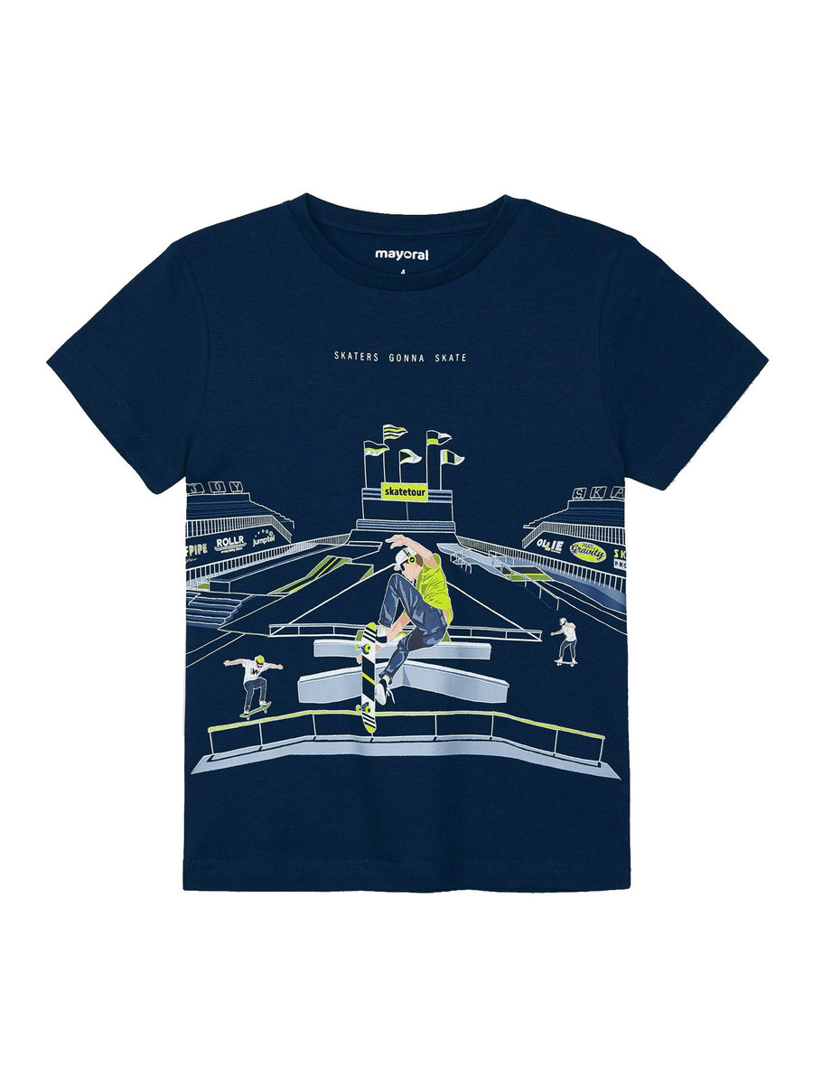 T-shirt glows in the dark Chuva      (Marinho)  para Menino - Mayoral