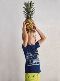 T-shirt glows in the dark Chuva      (Marinho)  para Menino - Mayoral