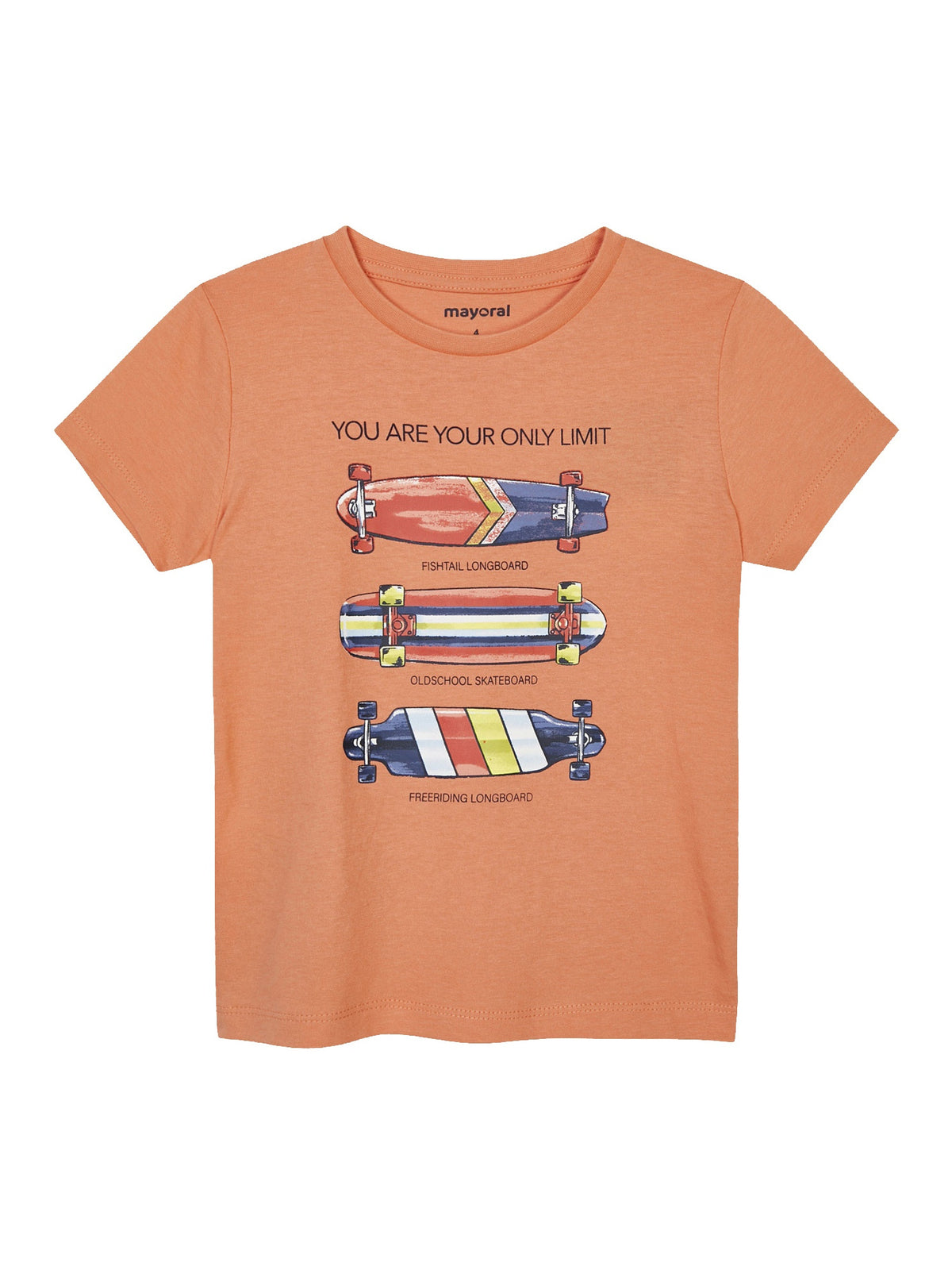 T-shirt skateboards Damasco    (Laranja Outono)  para Menino - Mayoral