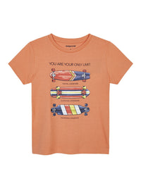 T-shirt skateboards Damasco    (Laranja Outono)  para Menino - Mayoral