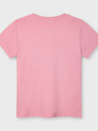 T-shirt aplicações bandeiras Flamingo   (Salmão)  para Menino - Mayoral
