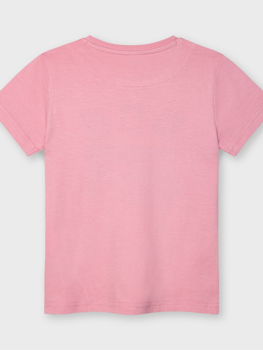 T-shirt aplicações bandeiras Flamingo   (Salmão)  para Menino - Mayoral
