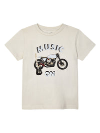 T-shirt moto reflectora Bege       (Bege)  para Menino - Mayoral