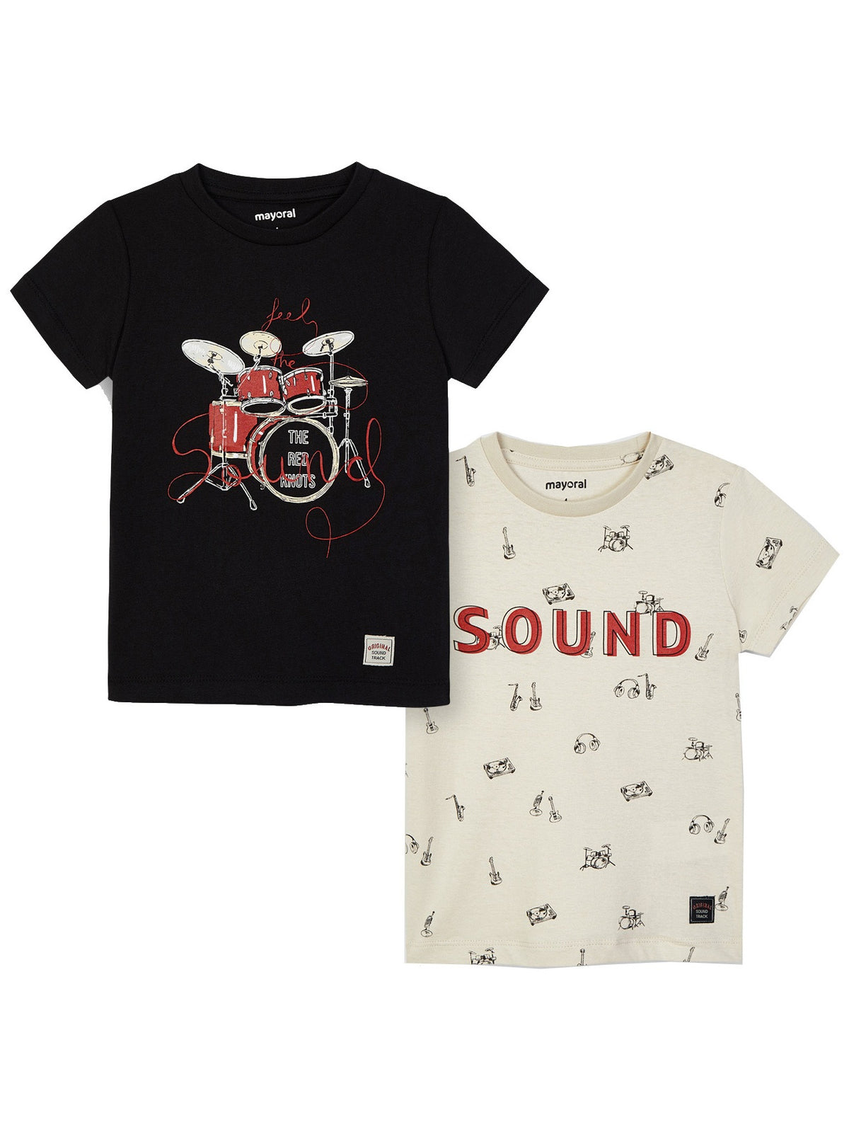 Set 2 T-shirts "sound" Vinilo     (Cinza Escuro)  para Menino - Mayoral