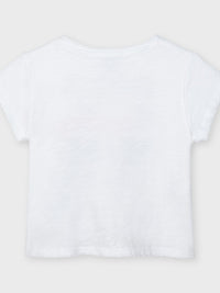 camiseta m/curta nó Branco     (Branco)  para Menina - Mayoral