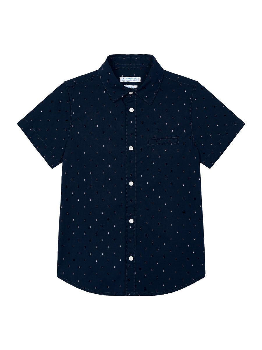Camisa m/curta microestamp. Marinho    (Marinho)  para Menino - Mayoral