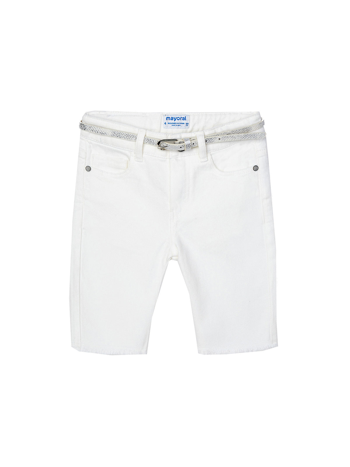 Calça ciclista sarja Branco     (Branco)  para Menina - Mayoral