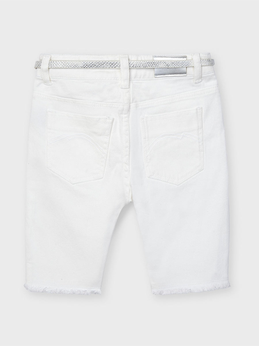 Calça ciclista sarja Branco     (Branco)  para Menina - Mayoral