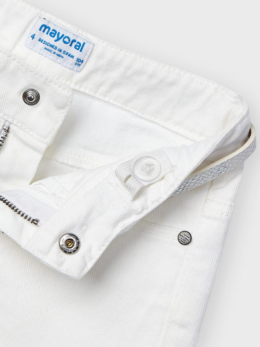 Calça ciclista sarja Branco     (Branco)  para Menina - Mayoral