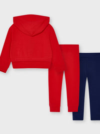 Fato de treino 2 calças Papoila    (Vermelho)  para Menina - Mayoral