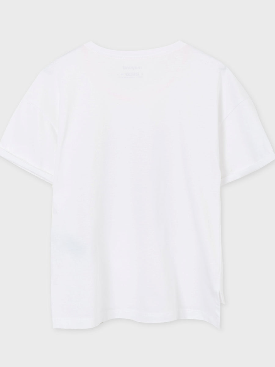 Camiseta m/cta gráfica Branco     (Branco)  para Menina - Mayoral