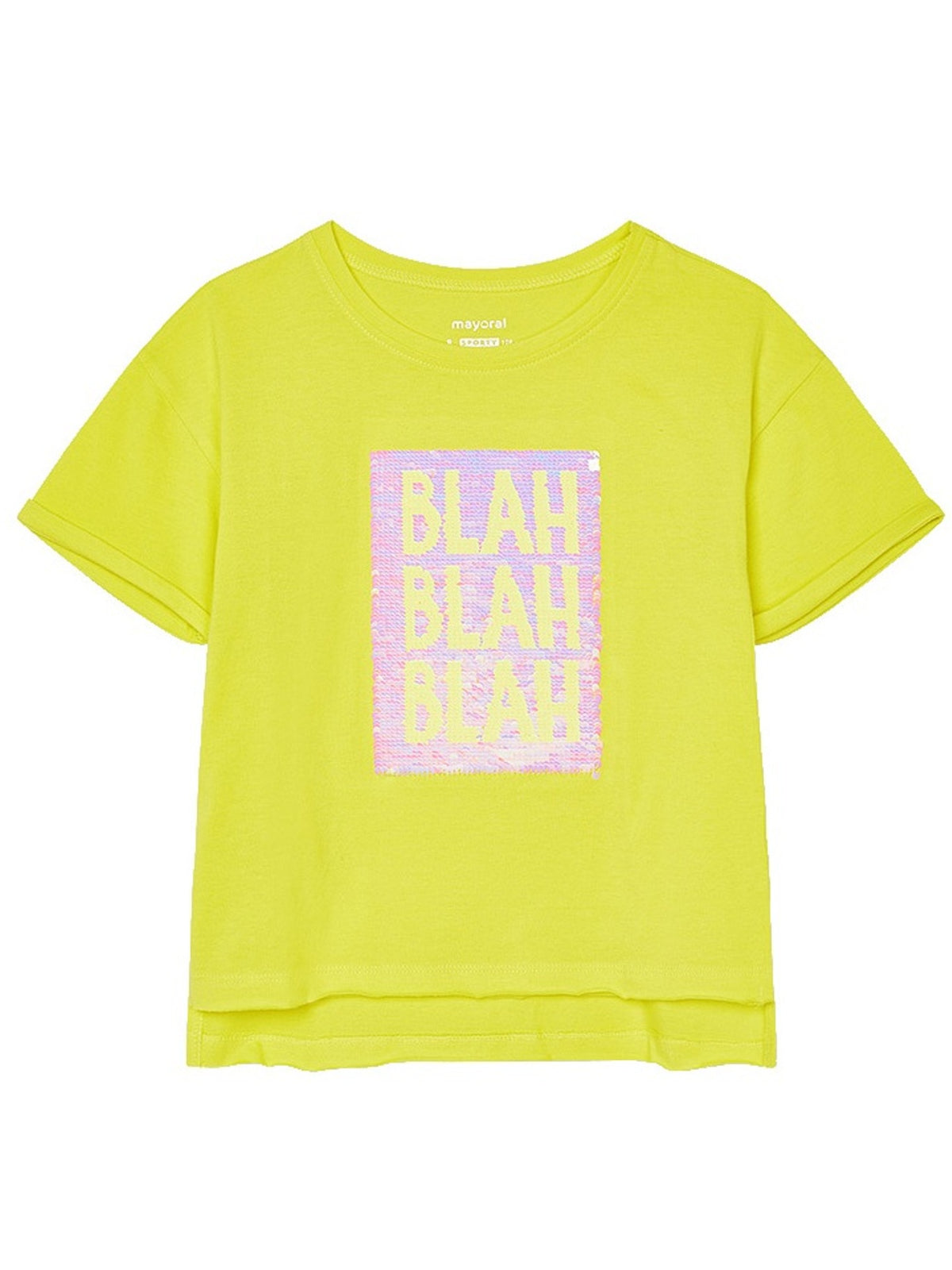 Camiseta m/cta gráfica Limão      (Amarelo)  para Menina - Mayoral