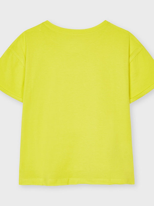 Camiseta m/cta gráfica Limão      (Amarelo)  para Menina - Mayoral