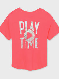 Blusa play time Rosa fluor (Rosa)  para Menina - Mayoral