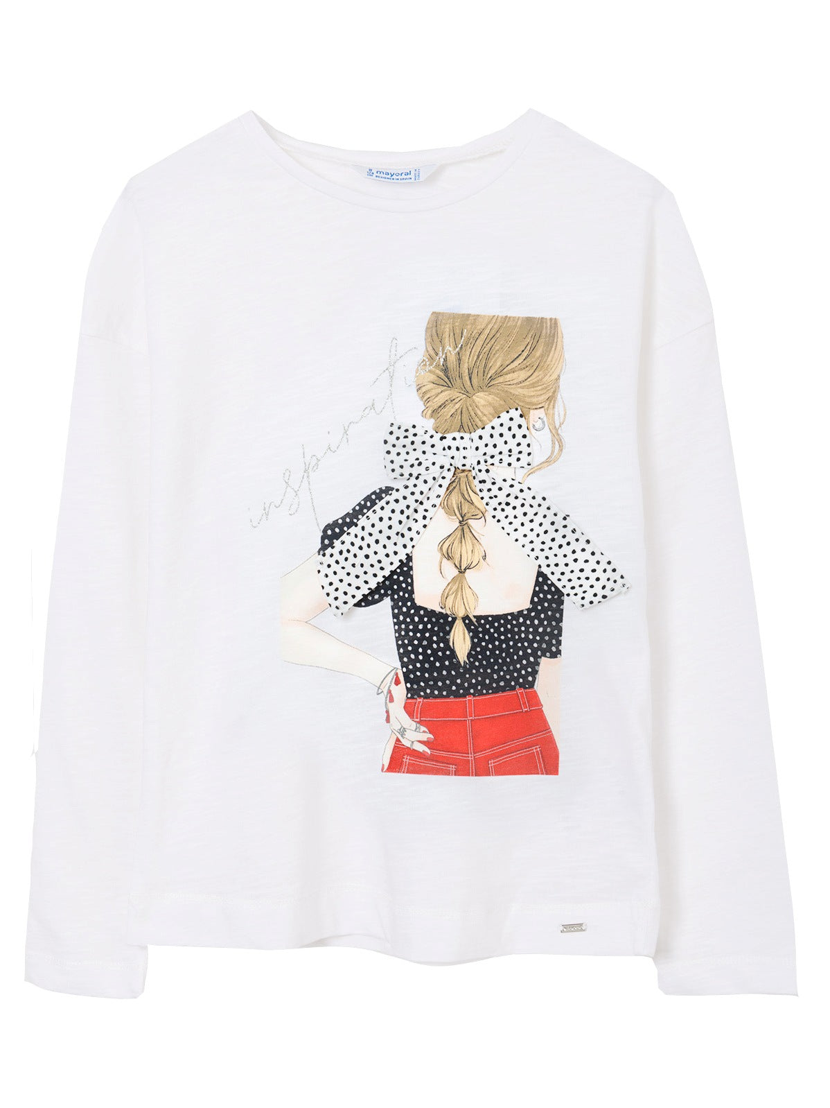 Camisola menina costas Branco     (Branco)  para Menina - Mayoral