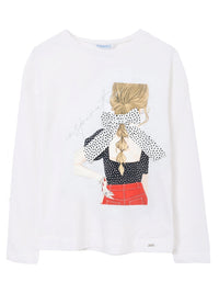 Camisola menina costas Branco     (Branco)  para Menina - Mayoral