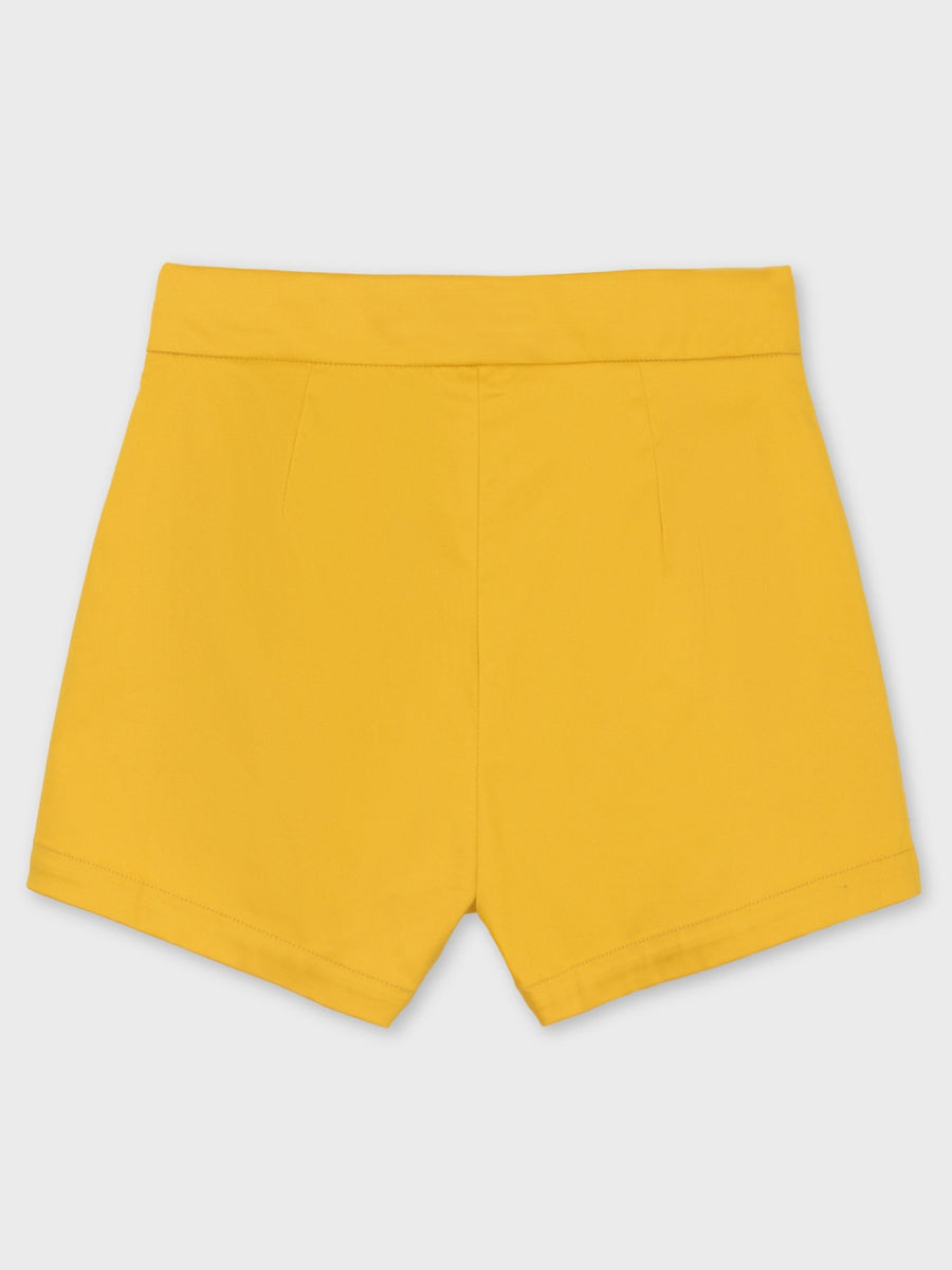 Calção saten Mostarda   (Amarelo)  para Menina - Mayoral