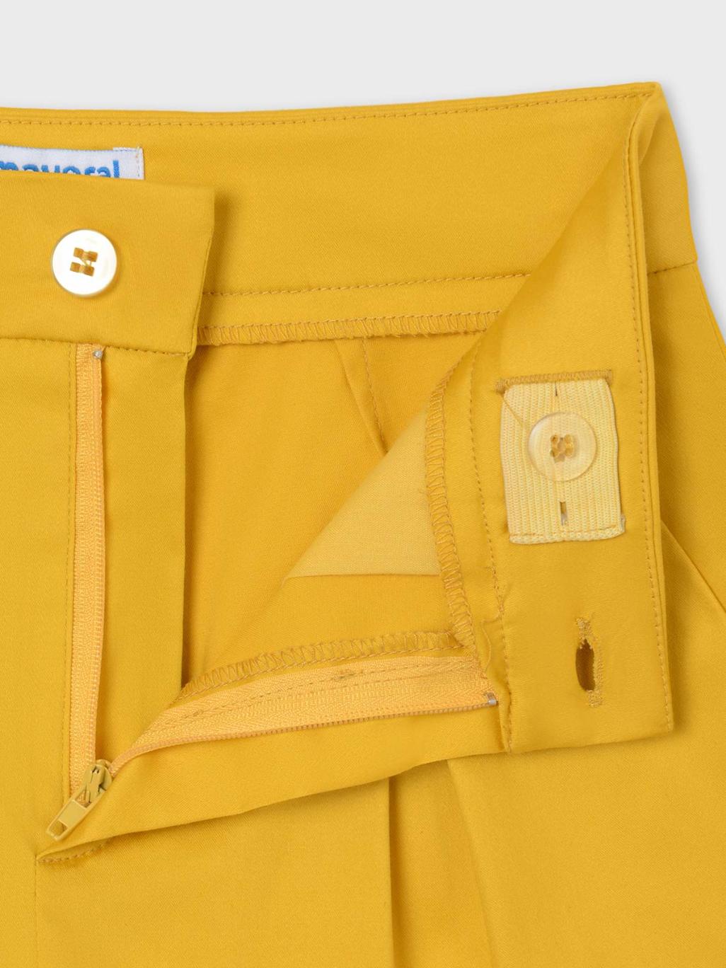 Calção saten Mostarda   (Amarelo)  para Menina - Mayoral