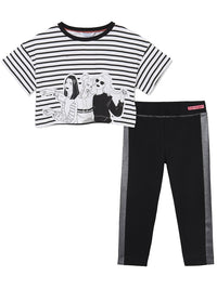 Conj. leggings riscas menina Preto      (Preto)  para Menina - Mayoral