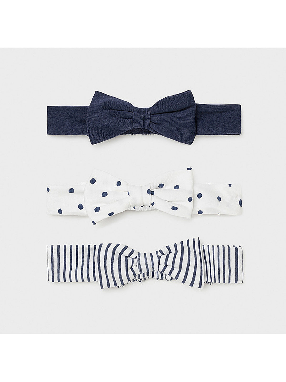 Set 3 bandoletes Azul navy  (Marinho)  para Bebé Menina - Mayoral