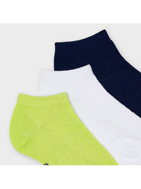 Set 3 soquetes lisos Lemongrass (Verde Alface)  para Menino - Mayoral