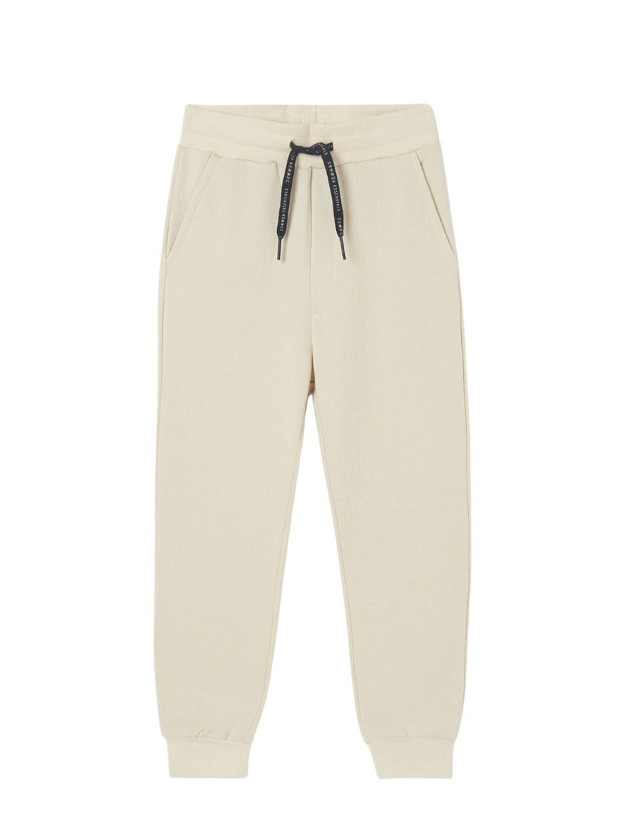 Calça felpa básica punhos Linho (Creme / Pérola)  para Menino - Mayoral