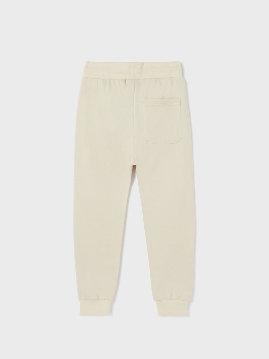 Calça felpa básica punhos Linho (Creme / Pérola)  para Menino - Mayoral