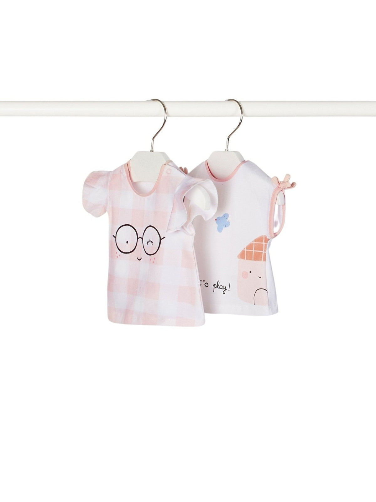 Pack 2 camisetas m/curta Pale blush (Rosa Bébé)  para Bebé Menina - Mayoral
