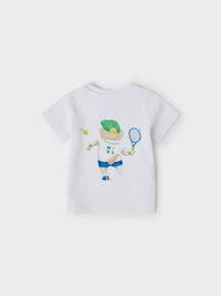 T-shirt cachorro tenistas Branco (Branco)  para Bebé Menino - Mayoral