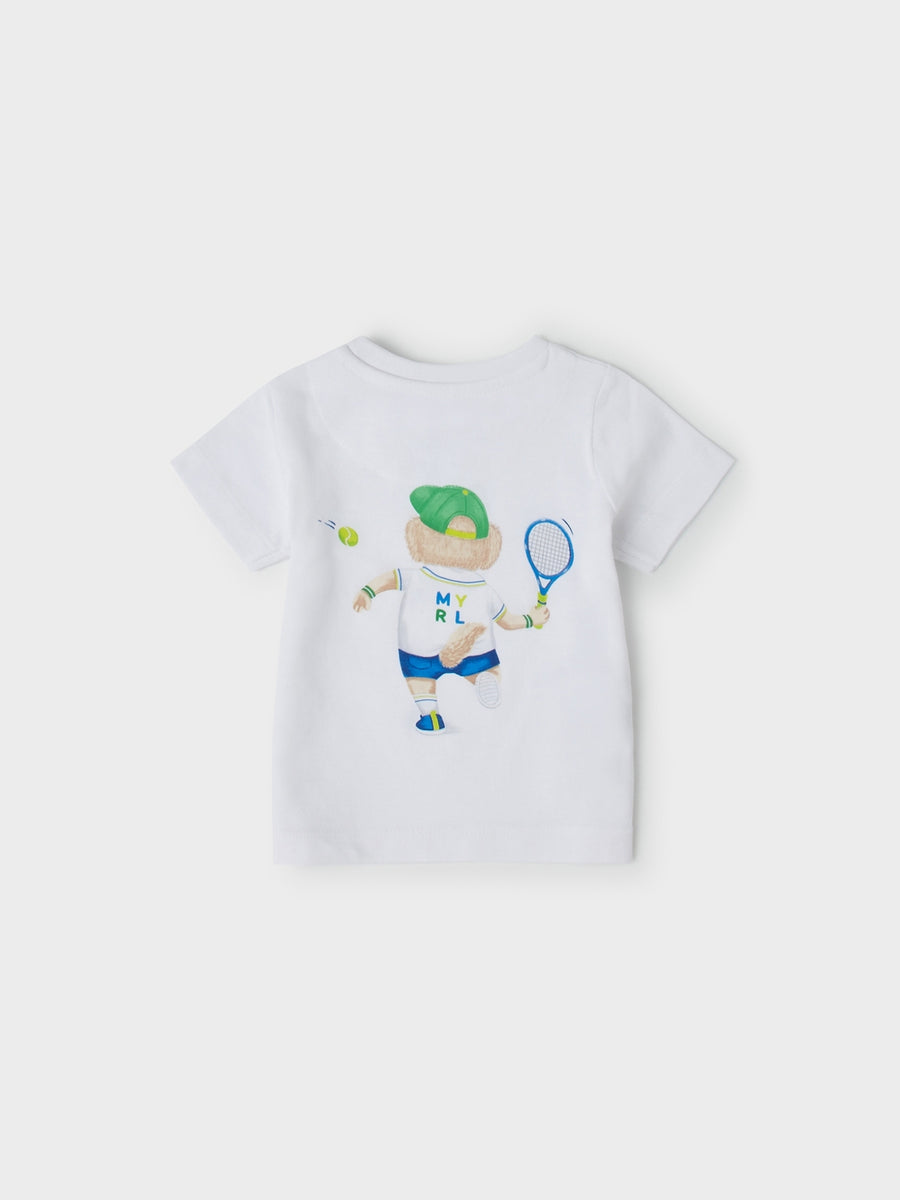 T-shirt cachorro tenistas Branco (Branco)  para Bebé Menino - Mayoral