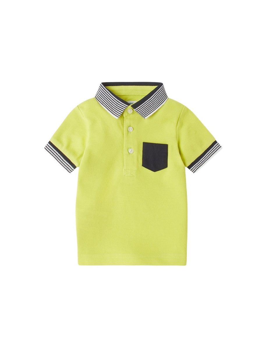 Polo m/curta liso detalhes Lima (Verde Alface)  para Bebé Menino - Mayoral