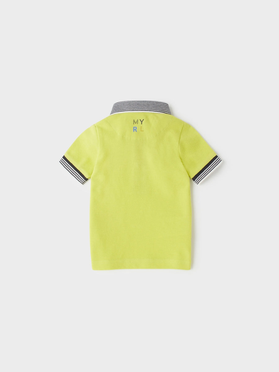 Polo m/curta liso detalhes Lima (Verde Alface)  para Bebé Menino - Mayoral