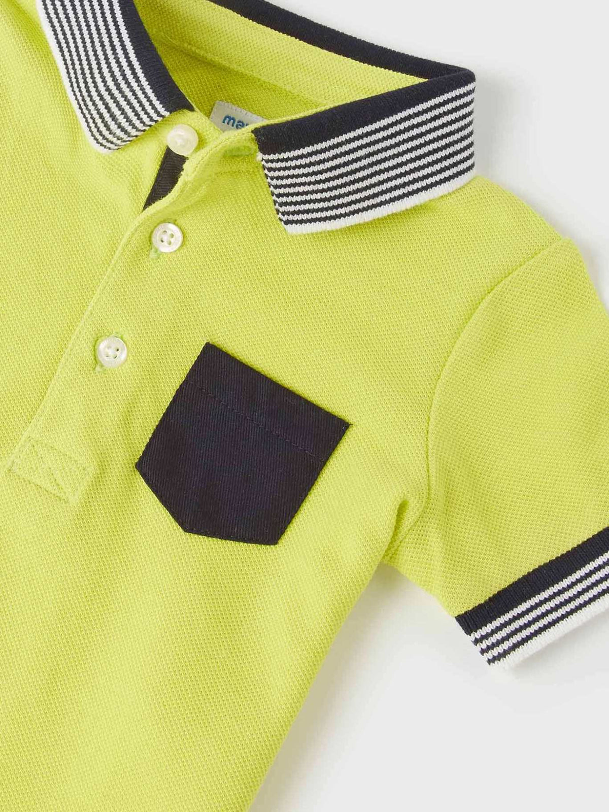 Polo m/curta liso detalhes Lima (Verde Alface)  para Bebé Menino - Mayoral