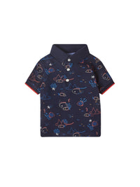 Polo m/curta estampado grande Marinho (Marinho)  para Bebé Menino - Mayoral