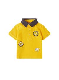 Polo m/curta aplicações Amarelo (Amarelo)  para Bebé Menino - Mayoral