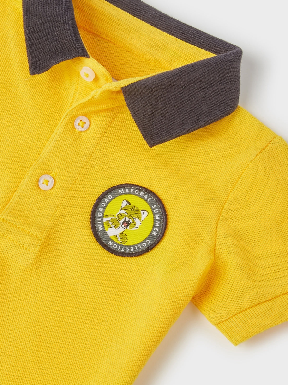 Polo m/curta aplicações Amarelo (Amarelo)  para Bebé Menino - Mayoral