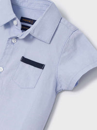 Camisa m/curta clássica Celeste (Celeste)  para Bebé Menino - Mayoral