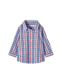 Camisa m/comp. xadrez linho Lavanda (Celeste)  para Bebé Menino - Mayoral