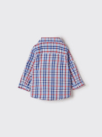 Camisa m/comp. xadrez linho Lavanda (Celeste)  para Bebé Menino - Mayoral