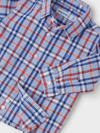 Camisa m/comp. xadrez linho Lavanda (Celeste)  para Bebé Menino - Mayoral