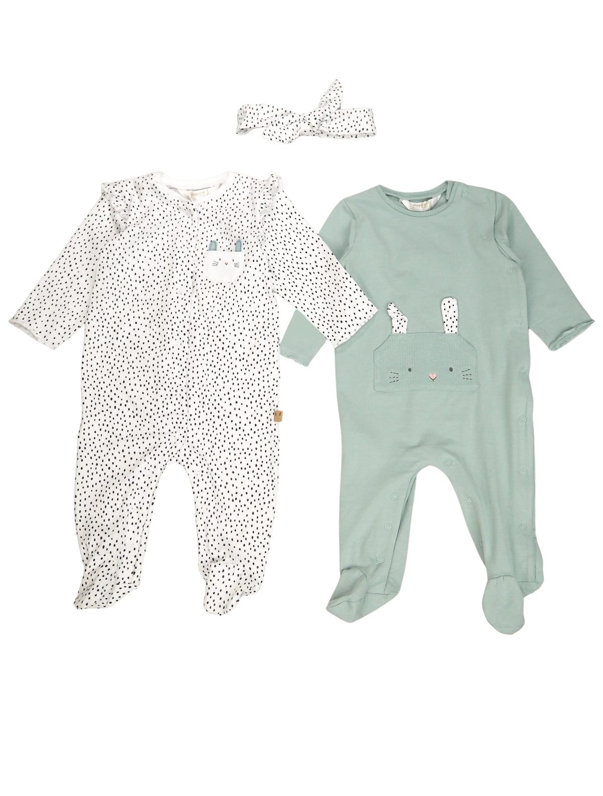 Set 2 fato bebé e bandolete Menta (Verde Água)  para Bebé Menina - Mayoral