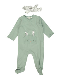 Set 2 fato bebé e bandolete Menta (Verde Água)  para Bebé Menina - Mayoral